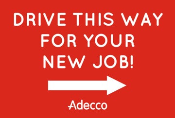 Picture of New Job Directional - 24"H x 36"W Corrugated Plastic Sign