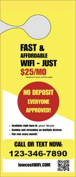 Picture of Fast Affordable Wifi - Doorhanger