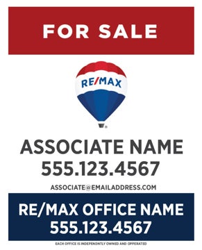 Picture of 30x24 Blue Sign - RWB Associate - Design 1 w/Border