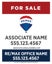 Picture of 30x24 Blue Sign - RWB Associate - Design 1 w/Border