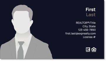 Picture of eXp Realty BUSINESS CARDS_centered-logos-with photo - Navy