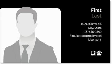 Picture of eXp Realty BUSINESS CARDS_largeX-with photo - Black