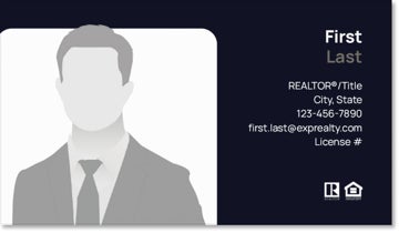 Picture of eXp Realty BUSINESS CARDS_largeX-with photo - Navy