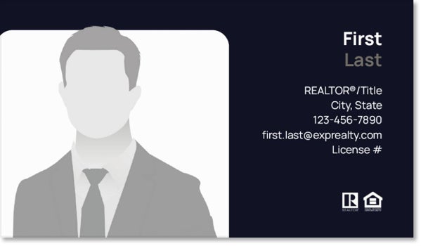 Picture of eXp Realty BUSINESS CARDS_largeX-with photo - Navy