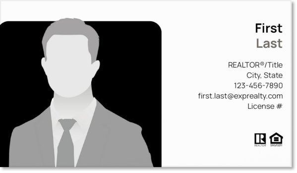 Picture of eXp Realty BUSINESS CARDS_largeX-with photo - White