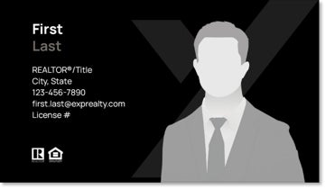 Picture of eXp Realty BUSINESS CARDS_name-on-both-sides-with photo - Black