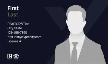 Picture of eXp Realty BUSINESS CARDS_name-on-both-sides-with photo - Navy