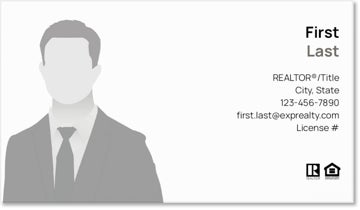 Picture of eXp Realty BUSINESS CARDS_dual-branded-with photo - White