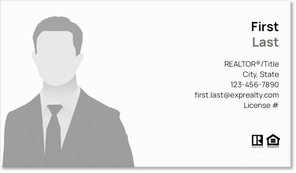 Picture of eXp Realty BUSINESS CARDS_dual-branded-with photo - White