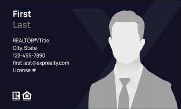 Picture of eXp Realty BUSINESS CARDS_dual-branded-with photoV2 - Navy