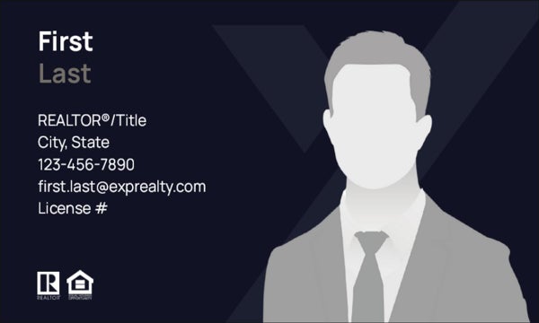 Picture of eXp Realty BUSINESS CARDS_dual-branded-with photoV2 - Navy