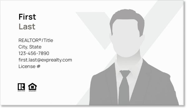 Picture of eXp Realty BUSINESS CARDS_dual-branded-with photoV2 - White