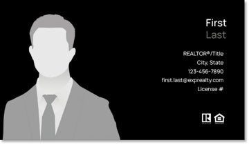 Picture of eXp Realty BUSINESS CARDS_QR-Code-with photo - Black