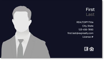 Picture of eXp Realty BUSINESS CARDS_QR-Code-with photo - Navy