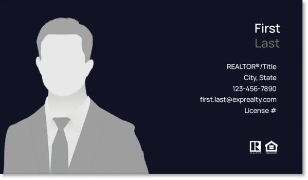 Picture of eXp Realty BUSINESS CARDS_QR-Code-with photo - Navy