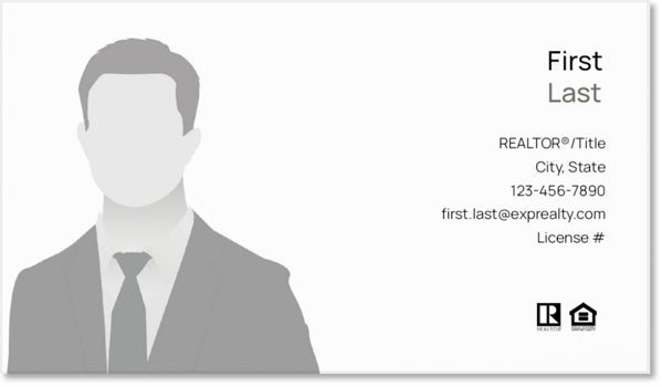 Picture of eXp Realty BUSINESS CARDS_QR-Code-with photo - White