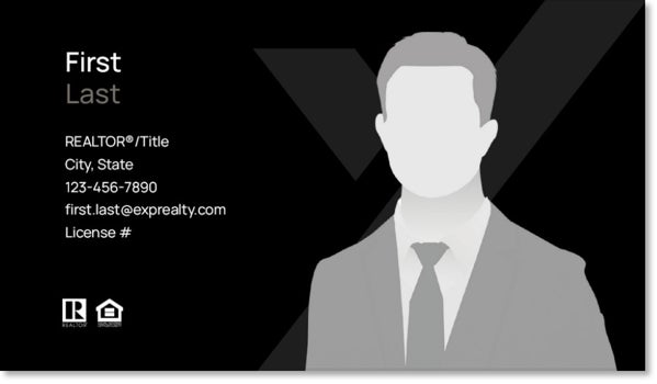 Picture of eXp Realty BUSINESS CARDS_QR-Code-with photoV2- Black