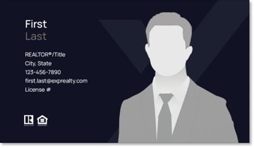 Picture of eXp Realty BUSINESS CARDS_QR-Code-with photoV2 - Navy