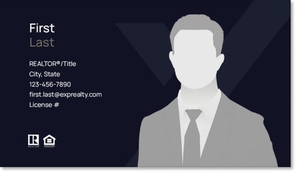 Picture of eXp Realty BUSINESS CARDS_QR-Code-with photoV2 - Navy