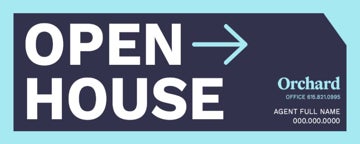 Picture of Open House Rider Personalized 9" x 24" - Directional