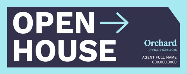 Picture of Open House Rider Personalized 9" x 24" - Directional