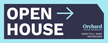 Picture of Open House Rider Personalized 9" x 24" - Directional