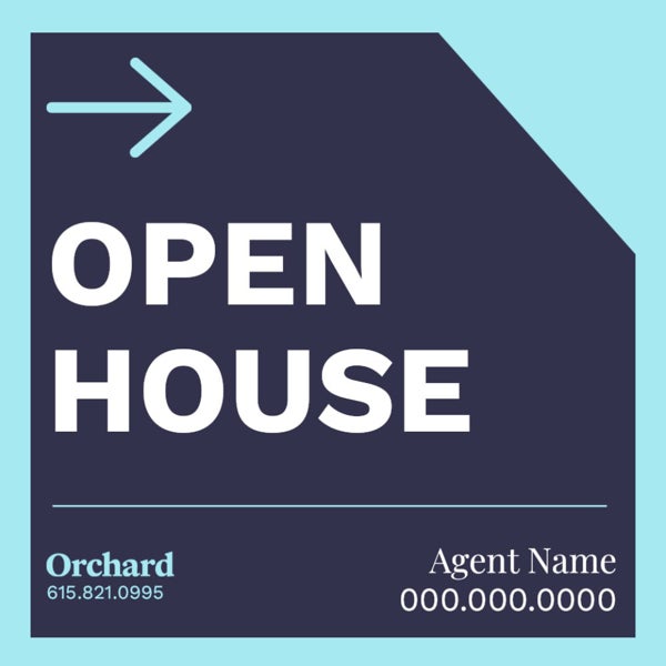 Picture of Open House Personalized 24" x 24" - Directional