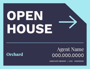 Picture of Associate Broker Open House Personalized 18" x 24"