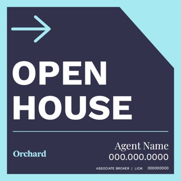 Picture of Associate Broker Open House Personalized 24" x 24" - Directional