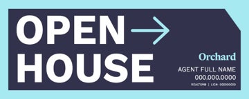 Picture of REALTOR® Open House Rider Personalized 9" x 24" - Directional