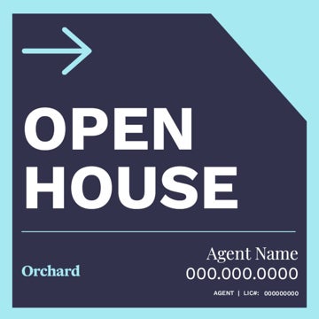 Picture of Agent Open House Personalized 24" x 24"