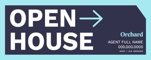 Picture of Agent Open House Rider Personalized 9" x 24" - Directional