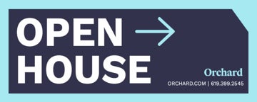 Picture of Agent Open House Rider Generic 9" x 24" - Directional