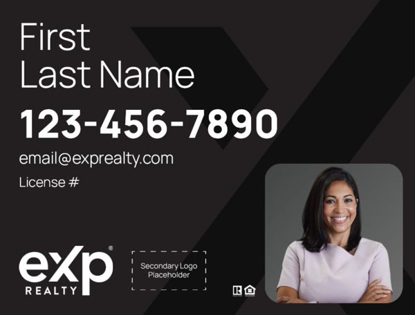 Picture of Dual Branded Large Name, Boxed Photo Black