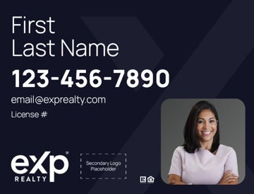 Picture of Dual Branded Large Name, Boxed Photo Navy