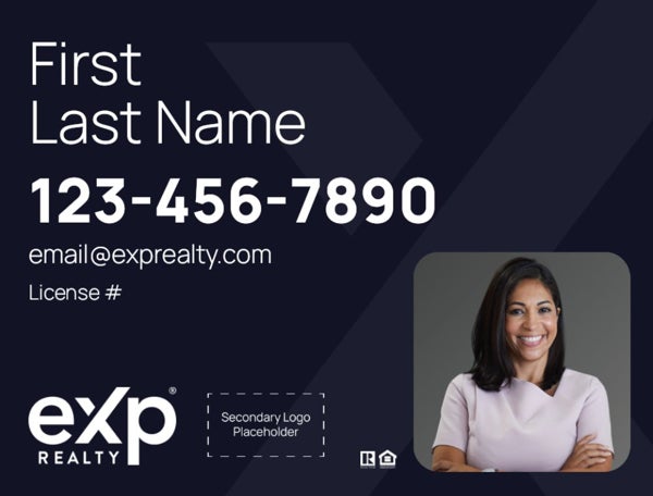 Picture of Dual Branded Large Name, Boxed Photo Navy