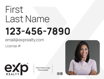 Picture of Dual Branded Large Name, Boxed Photo White