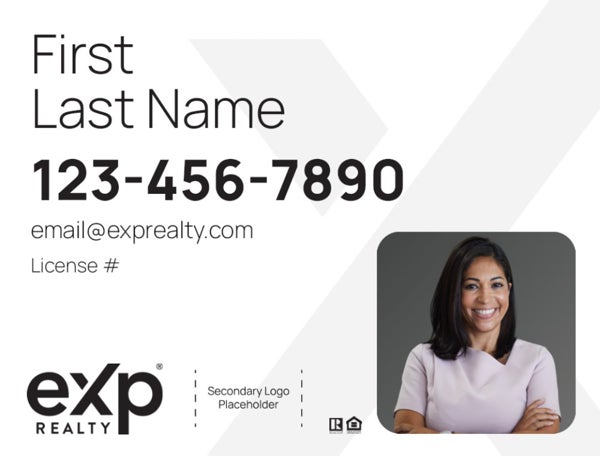 Picture of Dual Branded Large Name, Boxed Photo White