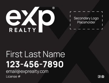 Picture of Dual Branded Large Logo, No Photo Black