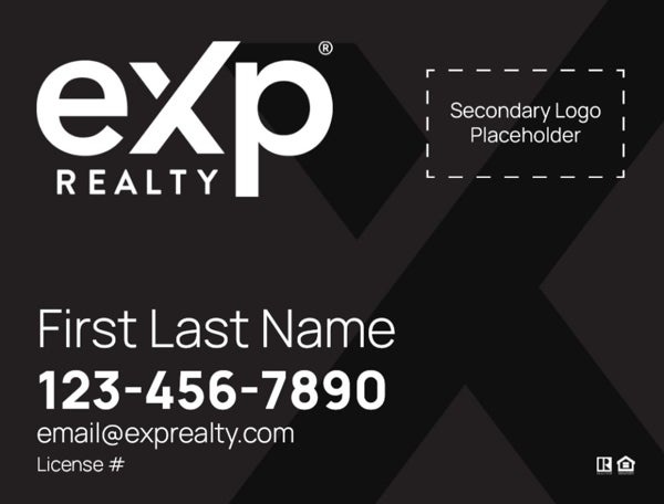 Picture of Dual Branded Large Logo, No Photo Black