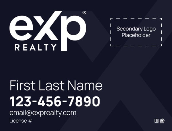 Picture of Dual Branded Large Logo, No Photo Navy