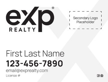 Picture of Dual Branded Large Logo, No Photo White