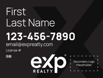 Picture of Dual Branded Large Name, No Photo Black