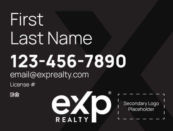 Picture of Dual Branded Large Name, No Photo Black