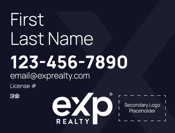 Picture of Dual Branded Large Name, No Photo Navy