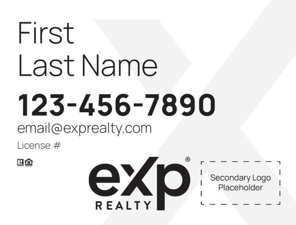 Picture of Dual Branded Large Name, No Photo White