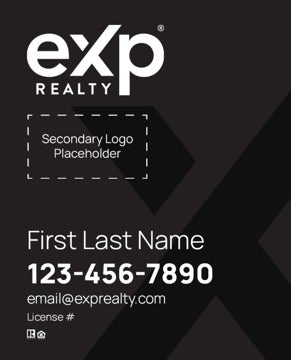 Picture of Dual Branded Large Logo, No Photo Black