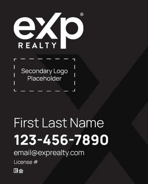 Picture of Dual Branded Large Logo, No Photo Black