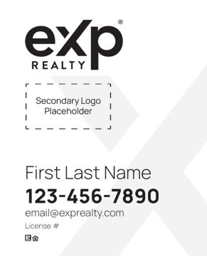 Picture of Dual Branded Large Logo, No Photo White