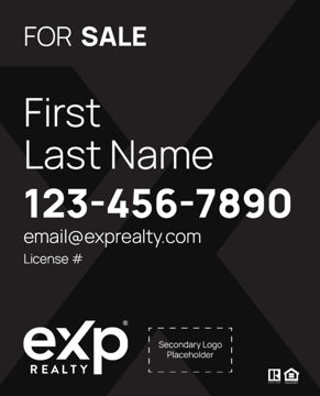 Picture of Dual Branded Large Name, No Photo Black